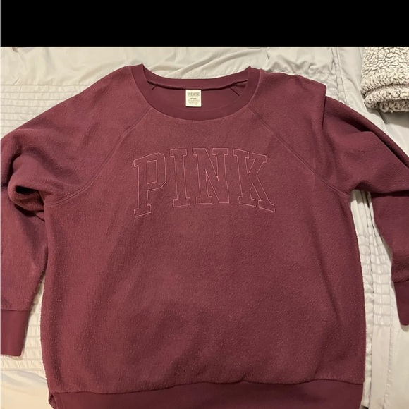 Victoria's Secret Tops - Victoria's Secret PINK Women's Maroon Crew Neck Sweater